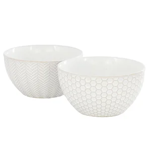 Gibson Gibson Elite Earlhart Ribbed Stoneware Cereal Bowls,