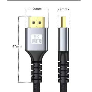 Heyybit DP to HDMI Nylon Braided 15FT Mael - Male Cable