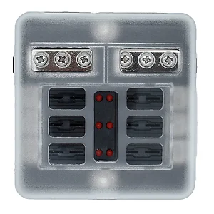 Bluewater Bluewater 6 Position Fuse Block w/LEDs