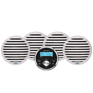 Aquatic Av Marine Stereo & Speakers Kit - White