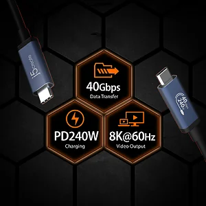 JUC29L08 | J5create 40Gbps USB-C Hub, 240W