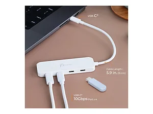 JCH345EW | J5create USB-C 4-Port Hub - Pure White