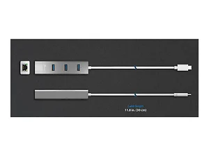 JCH474 | J5create USB-C 3-Port Hub with Ethernet